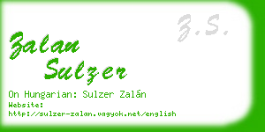 zalan sulzer business card